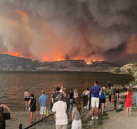 Protect What We Love New York Climate Week Exhibit picture of a wildfire in Canada