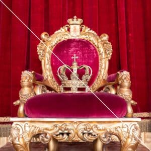 Picture of a crown on a thrown from Curapoiesis with Bayo Akomolafe podcast