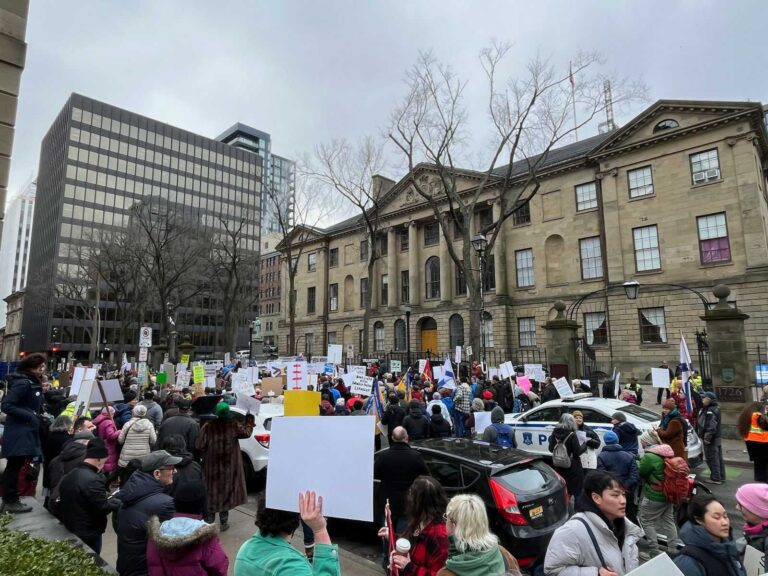 Nova Scotia Democracy Rally photo of crowd